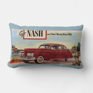 Coussin Rectangle Annonce automobile Nash 1941