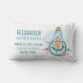 Coussin Rectangle Annonce de naissance de baleine Décoration de nurs (Verso)
