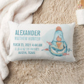 Coussin Rectangle Annonce de naissance de baleine Décoration de nurs (Couverture)