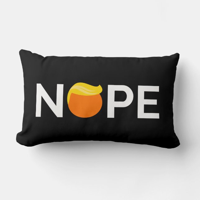Coussin Rectangle Anti-Trump - Édition Nope (Recto)