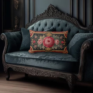 Coussin Rectangle Antique Design Dark Academia
