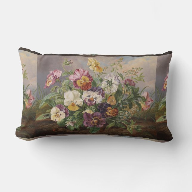 Coussin Rectangle Anton Mollis Vintage Pansy (Recto)