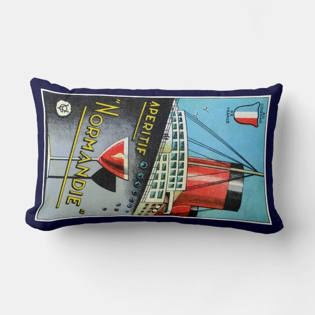 Coussin Rectangle Apertif français Normandie 1930 (Recto)