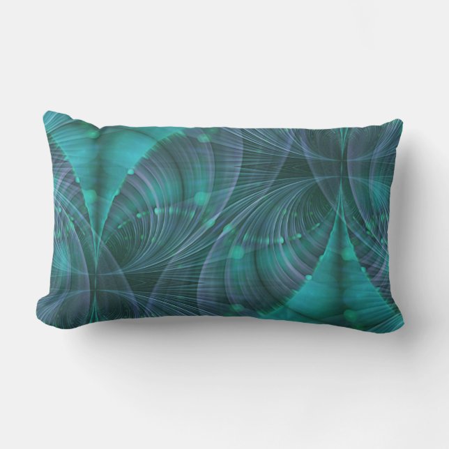 Coussin Rectangle Apophyse Fractal Art I - bleu (Recto)