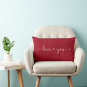 Coussin Rectangle Appel calligraphique romantique amour vous personn (Chaise)