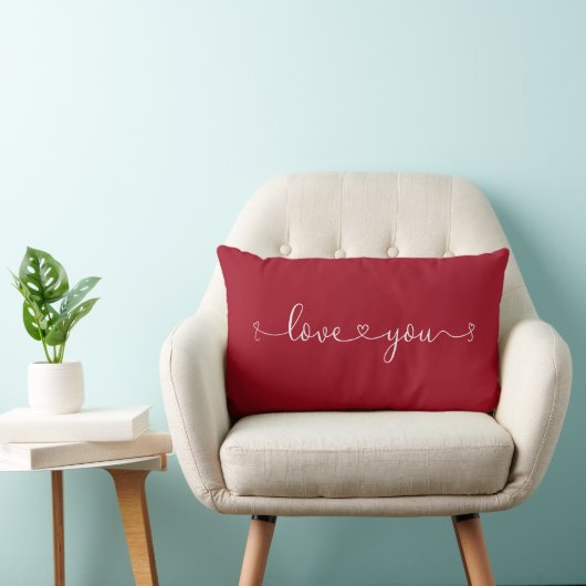 Coussin Rectangle Appel calligraphique romantique amour vous personn (Chaise)