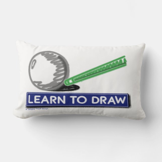 Coussin Rectangle Apprendre à dessiner (Recto)