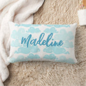Coussin Rectangle Aqua Blue Chinoiserie Nuage Nom (Couverture)