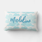 Coussin Rectangle Aqua Blue Chinoiserie Nuage Nom (Recto)