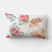 Coussin Rectangle Aqua fleur (Verso)