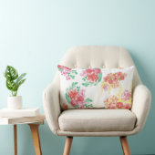 Coussin Rectangle Aqua fleur (Chaise)