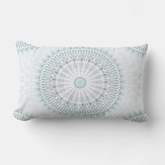 Coussin Rectangle Aqua Mandala turquoise (Recto)