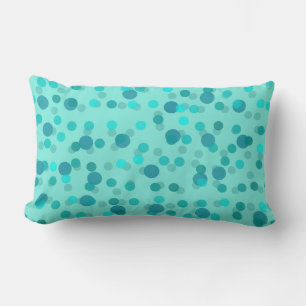 Coussin Rectangle Aqua, turquoise et pois de mer