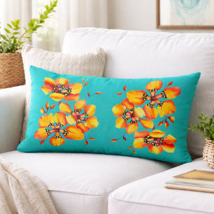 Coussin Rectangle Aquarelle Art nouveau de style victorien moderne