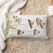 Coussin Rectangle Aquarelle Brown de champignons forestiers (Couverture)