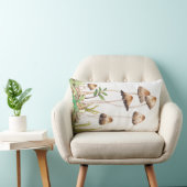 Coussin Rectangle Aquarelle Brown de champignons forestiers (Chaise)