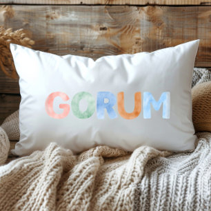 Coussin Rectangle Aquarelle colorée amusante Gorum Louisiana State