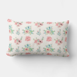 Coussin Rectangle Aquarelle Dessinez À La Main Des Cactus Exotiques