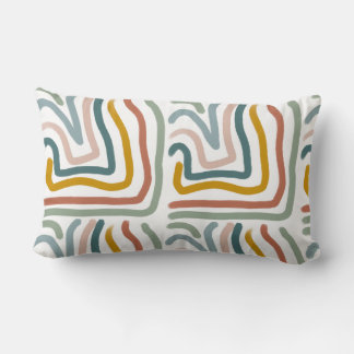 Coussin Rectangle Aquarelle Géométrique abstrait minimal Soc moderne