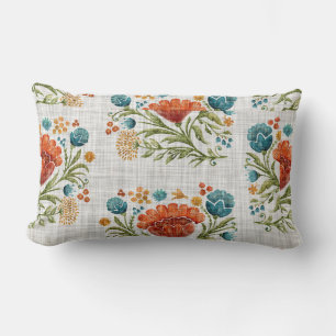 Coussin Rectangle Aquarelle Moderne Fleur Motif Earthy Whimsical