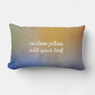 Coussin Rectangle aquarelle ombre moutarde jaune et bleu ajouter du