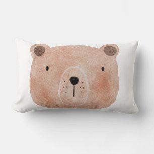 Coussin Rectangle Aquarelle petit ours safari pépinière mignonette r