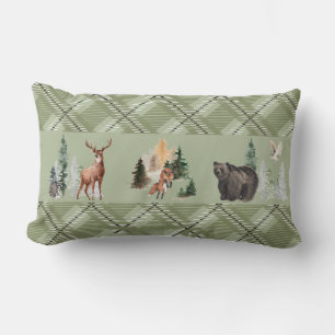 Coussin Rectangle Aquarelle Russe Plaid Forêt de bois
