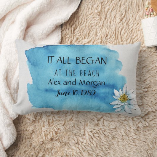 Coussin Rectangle aquarelle splash sur le bois romance (Couverture)