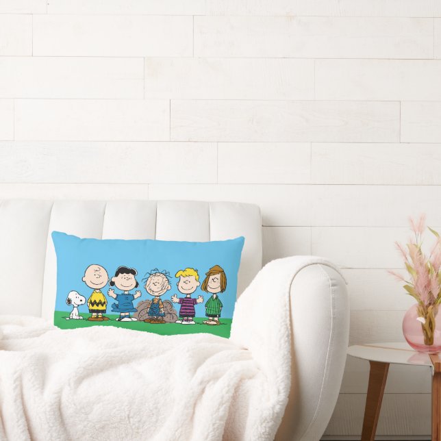 Coussin Rectangle Arachides amis dans une rangée (Canapé)