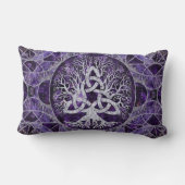 Coussin Rectangle Arbre de la vie avec l'améthyste et l'argent de (Verso)