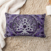 Coussin Rectangle Arbre de la vie avec l'améthyste et l'argent de (Couverture)