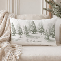 Arbre de Noël en pin de la forêt hivernale Monogra