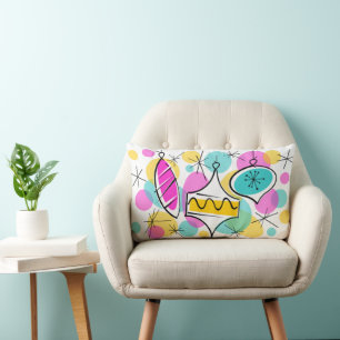 Coussin Rectangle Arbre rétro Baubles lancer l'oreiller lumbar