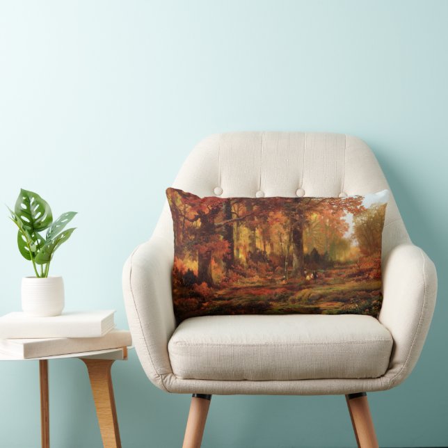 Coussin Rectangle Arbres automnaux à Cresheim Glen (Philadelphie) (Chaise)
