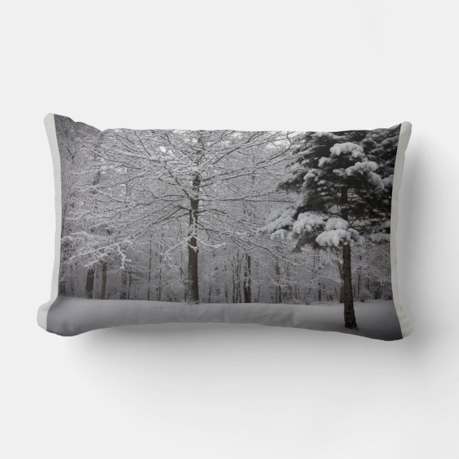 Coussin Rectangle Arbres d'hiver (Recto)