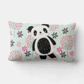 Coussin Rectangle Arbres, fleurs et ours de panda (Verso)