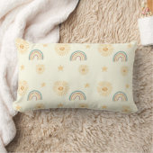 Coussin Rectangle Arc en ciel et soleil motif bébé (Couverture)