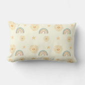 Coussin Rectangle Arc en ciel et soleil motif bébé (Recto)
