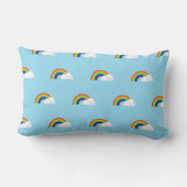 Coussin Rectangle Arc-en-ciel Kawaii (Verso)