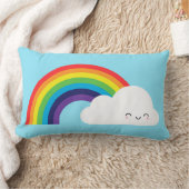 Coussin Rectangle Arc-en-ciel Kawaii (Couverture)