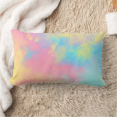 Coussin Rectangle Arc en ciel Peinture effet Splatter rose jaune (Couverture)