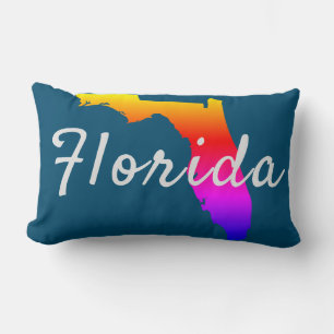 Coussin Rectangle Arc-en-ciel silhouette de l'État de Floride