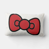 Coussin Rectangle Arc Rouge Mignon Fantaisiste (Verso)