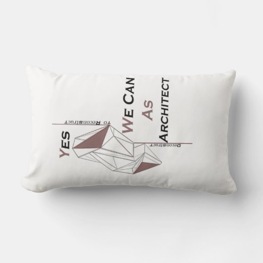 Coussin Rectangle architecture, design moderne, art géométrique, noi (Recto)