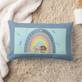 Coussin Rectangle Arcs-en-ciel et chiots (Couverture)