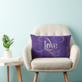 Coussin Rectangle Argent tourbillonnant d'amour de calligraphie de (Chaise)