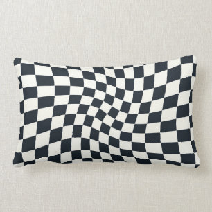 Coussin Rectangle Armoire Rétro Noir et Blanc Pastel Warboard