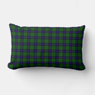 Coussin Rectangle Armstrong tartan bleu et vert plaid
