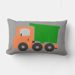 Coussin Rectangle Arrière - plan Animé Orange Truck Grey