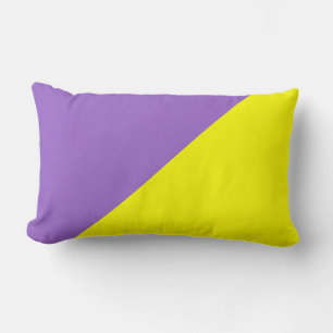 Coussin Rectangle Arrière - plan couleur uni jaune et améthyste